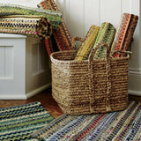 Tyler Square Basket With Rope Handle Low.