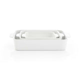 White Potluck Baking Dishes Set of Three