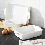White Potluck Baking Dishes Set of Three.