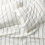 Impasto Weft Stripe Grey Queen Sheet Set.