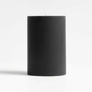 Sumi Black Ribbed Pillar 4x6