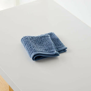 Ribbed Blue Washcloth