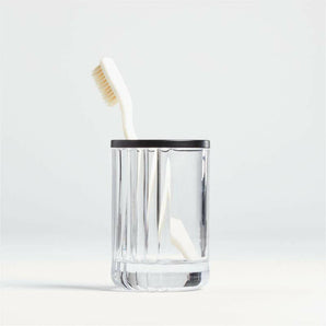 Ribbed Glass Tumbler.