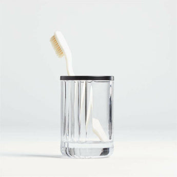 Ribbed Glass Tumbler.