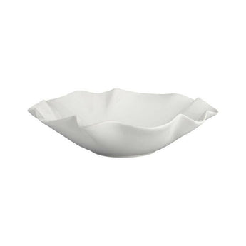 White Ruffle 11" Small Bowl.