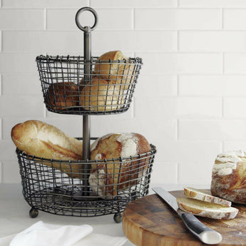 Bendt 2-Tier Iron Fruit Basket.