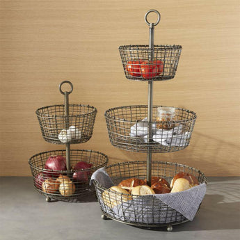 Bendt 2-Tier Iron Fruit Basket.