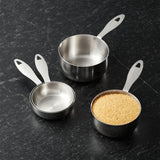 Stainless Steel Odd Size Measuring Cups, Set of 4.