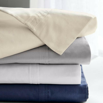 Organic 400 Thread Count Sateen White King Sheet Set.