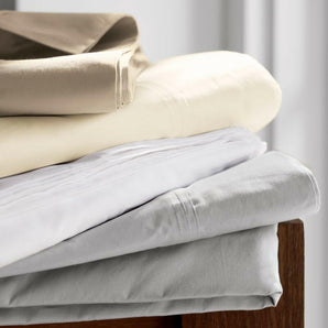 Organic 400 Thread Count Sateen White King Sheet Set.