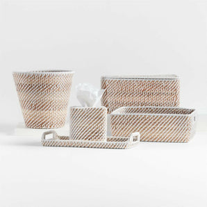 Sedona White Square Tissue Cover.