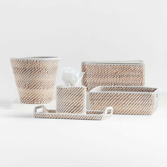 Sedona White Square Tissue Cover.