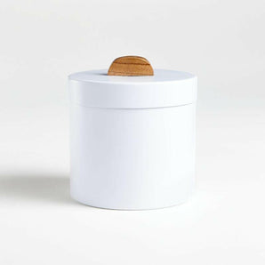 Shaillee Small Matte White Canister.