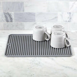 Silicone Grey Dish Drying Mat.