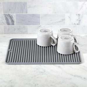 Silicone Grey Dish Drying Mat.