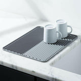 Silicone Grey Dish Drying Mat.