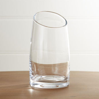 Slant Small Glass Vessel.