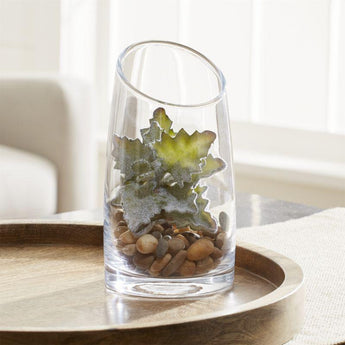 Slant Small Glass Vessel.
