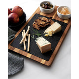 Slate and Wood Serving Board with Bowls.