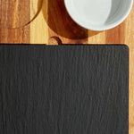 Slate and Wood Serving Board with Bowls