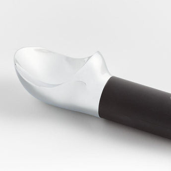 Crate & Barrel Black Soft-Touch Ice Cream Scoop.