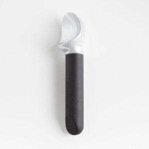 Crate & Barrel Black Soft-Touch Ice Cream Scoop.