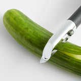 Crate & Barrel Black Soft-Touch Peeler.
