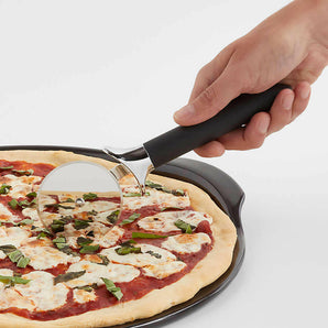 Crate & Barrel Black Soft-Touch Pizza Wheel