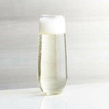 Aspen 9-Oz. Stemless Flute Glass.