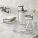 Stretten Nickel Trim Glass Tumbler