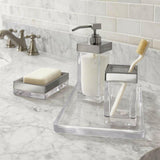 Stretten Nickel Trim Glass Tumbler