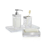 Stretten Nickel Trim Glass Tumbler