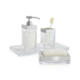 Stretten Nickel Trim Glass Tumbler