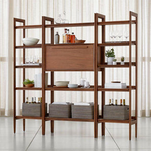 Tate Bookcase Bar with 2 Bookcases