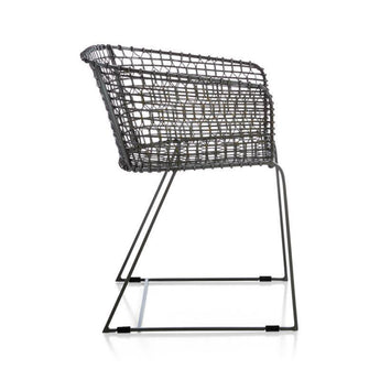 Tig Barrel Chair Cush Brown Leather.