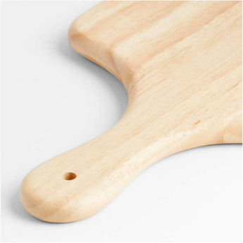 Tondo Natural Wood Paddle Serving Board with Handle.