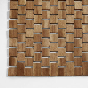 Tura Lattice Square Block Wooden Mat.