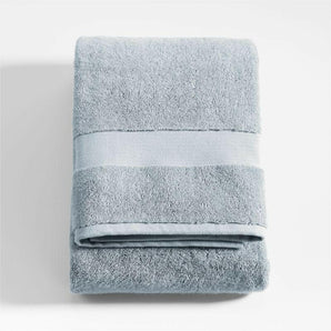 Organic Turkish Cotton Mist Blue Bath Towel