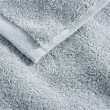 Organic Turkish Cotton Mist Blue Washcloth.