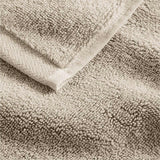Organic Turkish Cotton Taupe Bath Sheet.