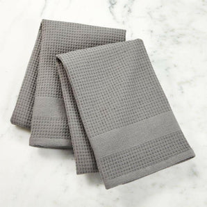 Set of 2 Waffle Terry Olive Dish Towel