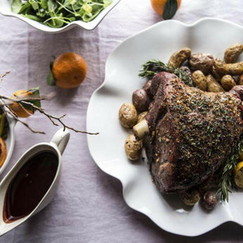 White Ruffle 16" Platter.