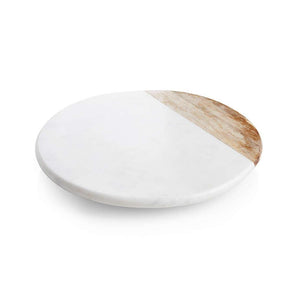 Wood and Marble Lazy Susan.