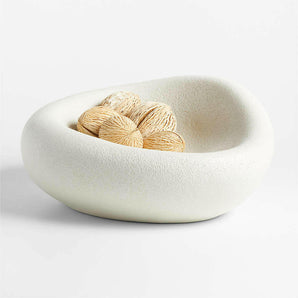Cirro White Ceramic Centerpiece Bowl 16".