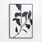 Good Day Framed Black and White Floral Wall Art Print 41.5"x61.5".
