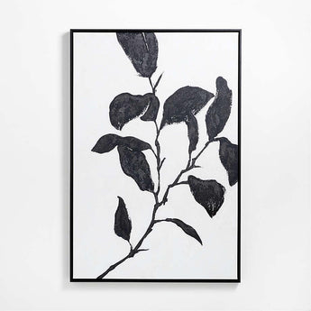 Good Day Framed Black and White Floral Wall Art Print 41.5"x61.5".