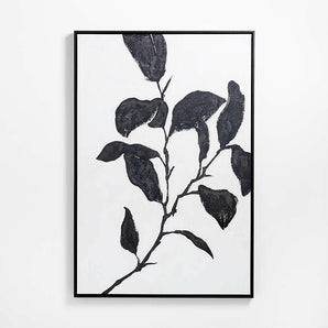 Good Day Framed Black and White Floral Wall Art Print 41.5"x61.5"