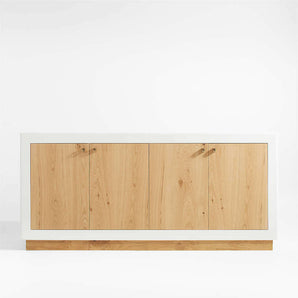 Ibiza Oak and Plaster 78" Credenza