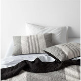 Laurentis Ink Black Crinkle Stripe King Quilt.