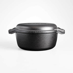 Lodge ® Chef Collection 6-Qt. Cast Iron Double Dutch Oven.